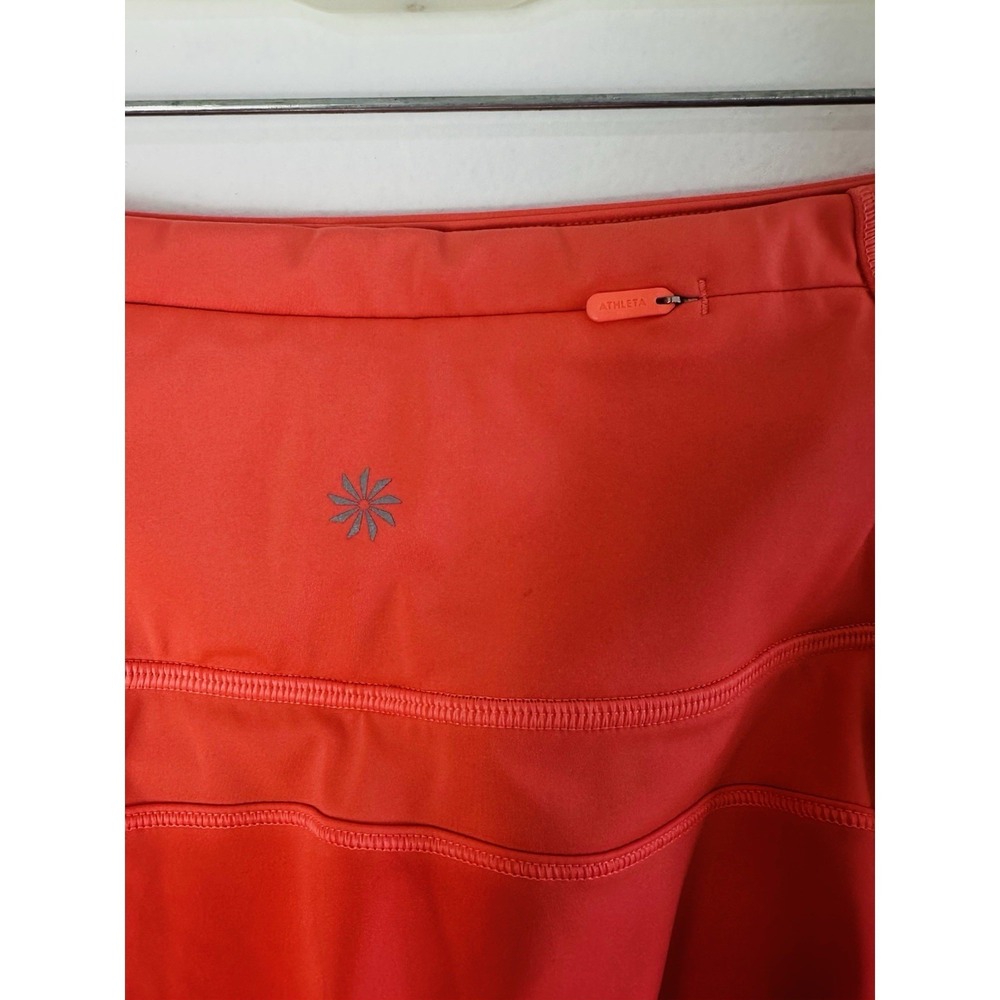 Athleta Ace Jupe Tennis Skort 13.5" Orange Athletic Women Medium Golf Pickleball - Picture 4 of 10